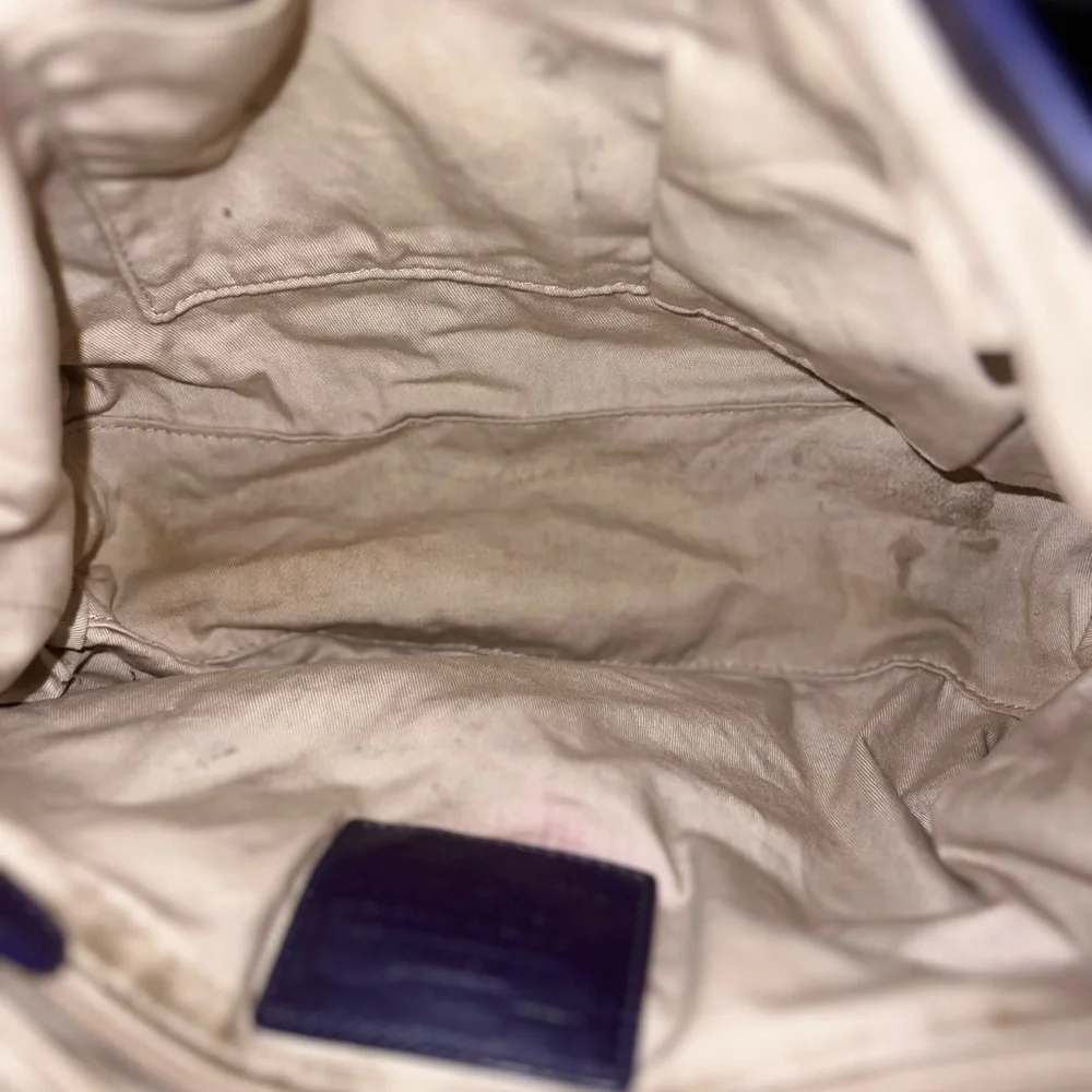 Coach Cream and Blue Shoulder Bag - Picture 11 of 13